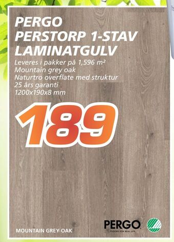 Coop Byggmix Pergo perstorp 1-stav laminatgulv tilbud