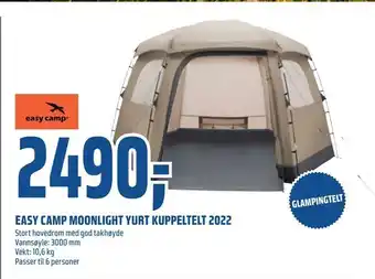 Coop Obs Easy camp moonlight yurt kuppeltelt 2022 tilbud