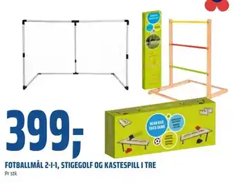 Coop Obs Fotballmål 2-i-1, stigegolf og kastespill i tre tilbud