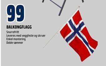 Obs Bygg Balkongflagg tilbud