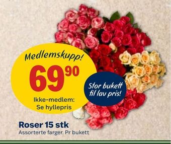 Coop Mega Roser 15 stk tilbud