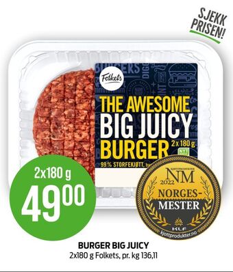 Kiwi Burger big juicy tilbud