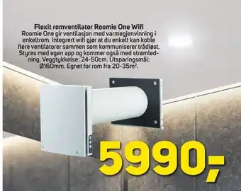 Megaflis Flexit romventilator Roomie One Wifi tilbud