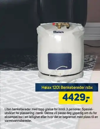 Megaflis Høiax 120l Benkebereder rsbx tilbud