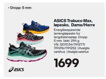 XXL Sport ASICS Trabuco Max, løpesko, Dame/Herre tilbud