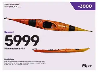 XXL Sport Riot Kajakk tilbud