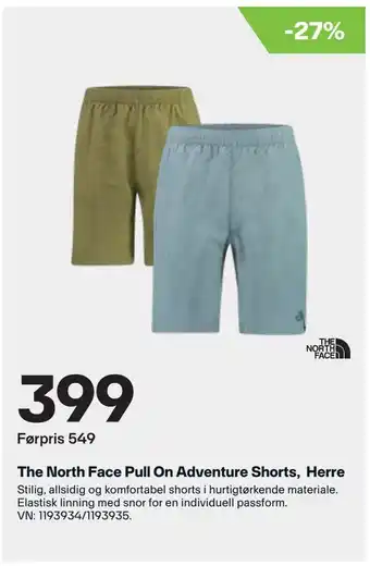 XXL Sport The North Face Pull On Adventure Shorts, Herre tilbud
