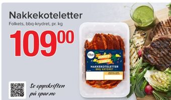 Spar Folkets nakkekoteletter tilbud