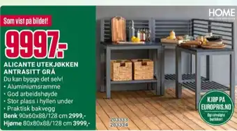 Europris Home utekjøkken tilbud