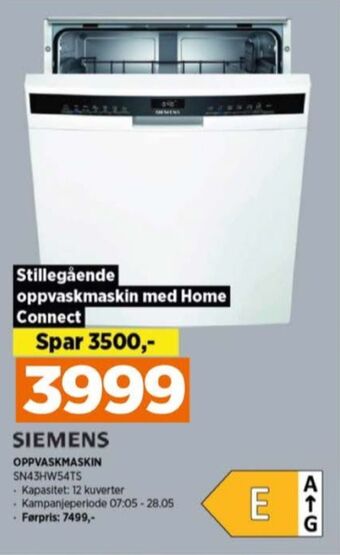 POWER Siemens oppvaskmaskin tilbud
