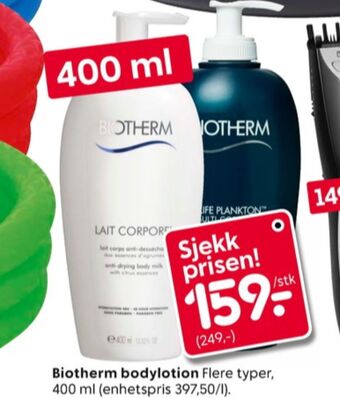 Rusta Biotherm bodylotion tilbud