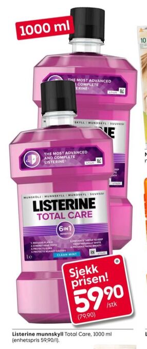 Rusta Listerine munnskyll tilbud