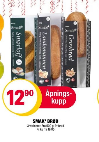 Coop Extra Smak* brød tilbud