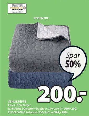 JYSK Sengeteppe tilbud