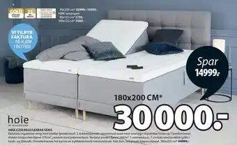 JYSK HOIE høie E250 regulerbar seng tilbud