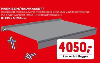 jem & fix Markise m/halvkassett tilbud