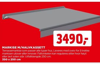jem & fix Markise m/halvkassett tilbud
