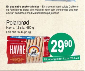 Joker Polarbrød tilbud