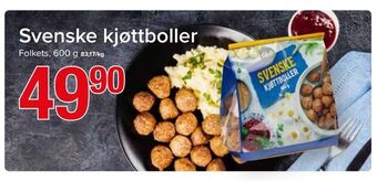 Spar Svenske kjøttboller tilbud