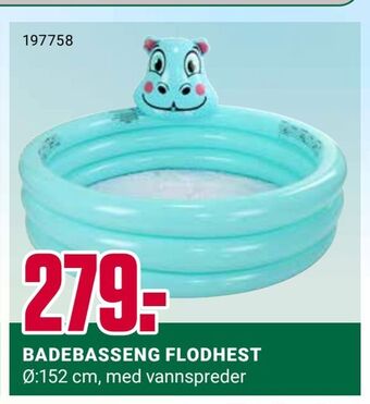Europris Badebasseng flodhest tilbud