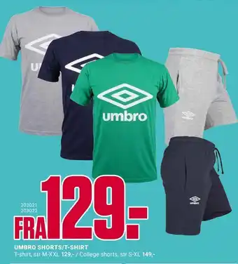 Europris Umbro shorts/t-shirt tilbud