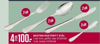 Europris Bestikk rustfritt stål tilbud