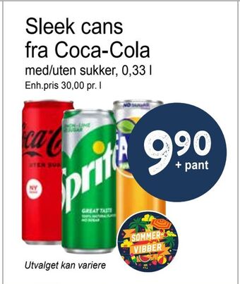 Joker Sleek cans fra Coca-Cola tilbud