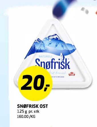 Bunnpris Snøfrisk ost tilbud
