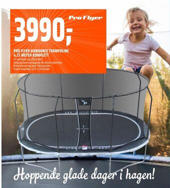 Coop Obs Pro flyer airbounce trampoline 4,57 meter komplett tilbud