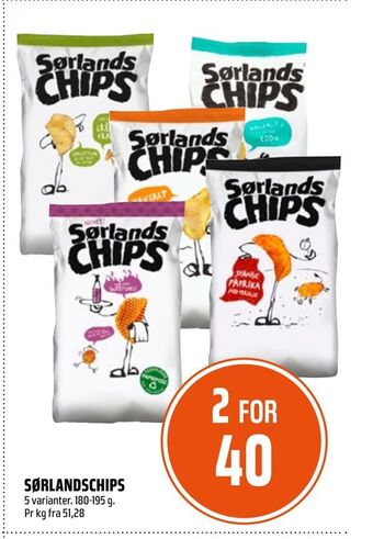 Coop Obs Sørlandschips tilbud