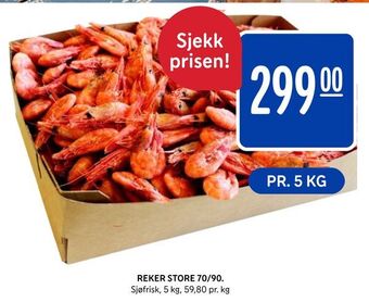 Rema 1000 Reker store 70/90 tilbud