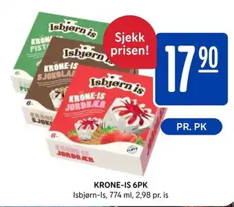 Rema 1000 Krone-is 6pk tilbud