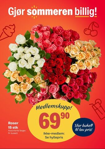 Coop Extra Roser 15 stk tilbud