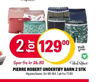 Coop Extra Pierre robert undertøy barn 2 stk tilbud