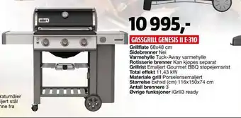 Bauhaus Gassgrill genesis ii e-310 tilbud