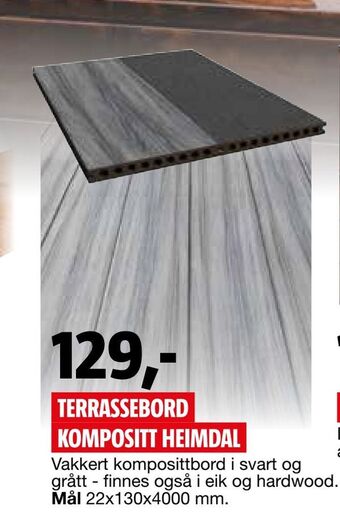 Bauhaus Terrassebord kompositt heimdal tilbud