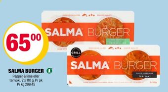 Coop Extra Salma lakseburger tilbud