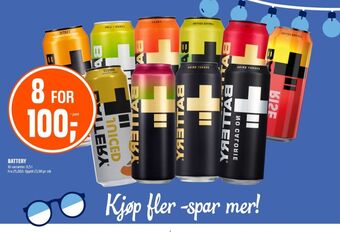 Coop Obs Battery energidrikk tilbud