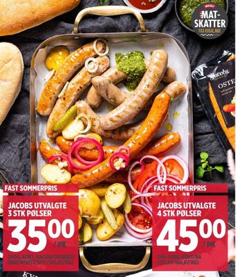 Meny Jacobs utvalgte pølser tilbud