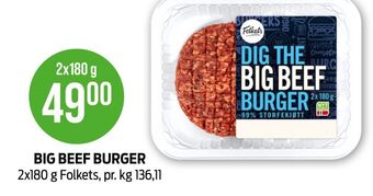 Kiwi Folkets hamburger tilbud
