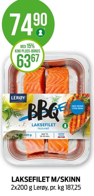 Kiwi Lerøy laksefilet tilbud