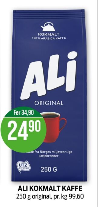 Kiwi Ali kaffe formalet tilbud