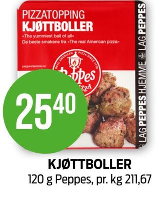 Kiwi Peppes pizza kjøttboller tilbud