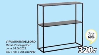 JYSK Virum konsollbord tilbud
