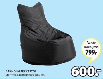 JYSK Bakholm sekkestol tilbud
