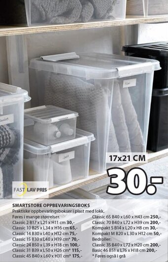 JYSK Smartstore oppbevaringsboks tilbud