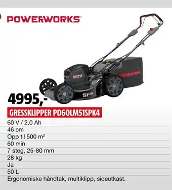 Bauhaus Gressklipper pd60lm51spk4 tilbud