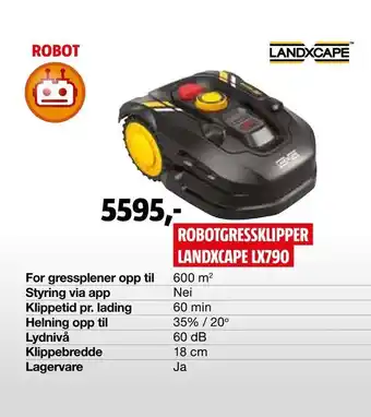 Bauhaus Robotgressklipper landxcape lx790 tilbud