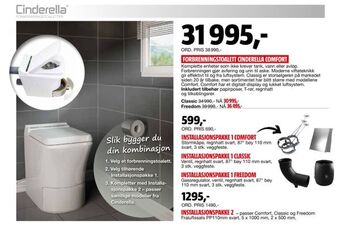 Bauhaus Forbrenningstoalett cinderella comfort tilbud