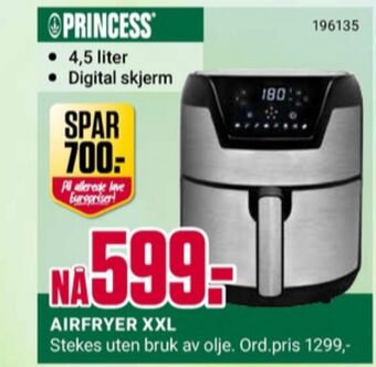 Europris Princess airfryer tilbud